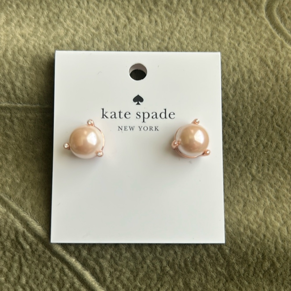 Kate Spade Pink Pearl Earrings